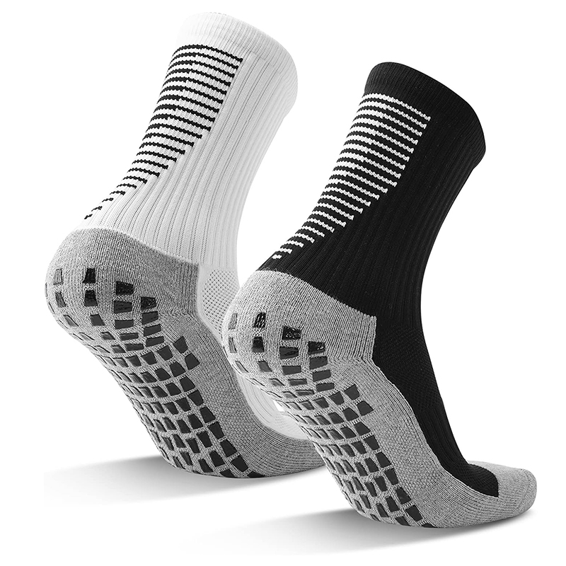 Heldere jacquard voetbalsokken met antislip onderkant