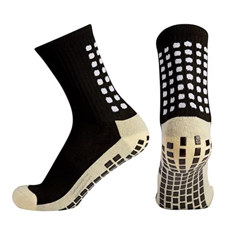 Heldere jacquard voetbalsokken met antislip onderkant