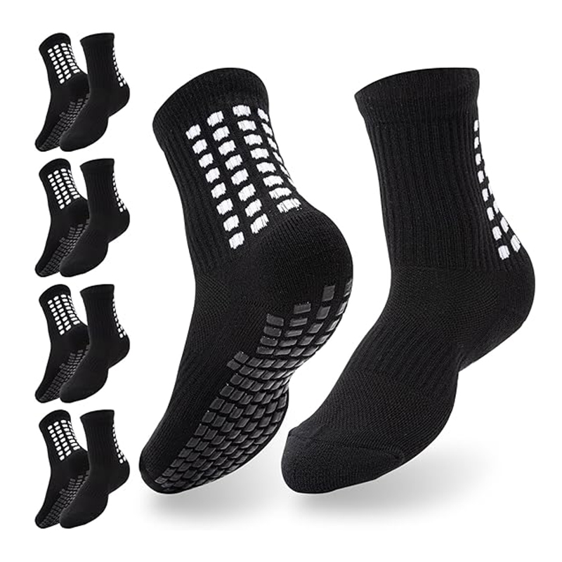 Heldere jacquard voetbalsokken met antislip onderkant