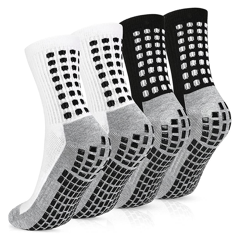 Heldere jacquard voetbalsokken met antislip onderkant