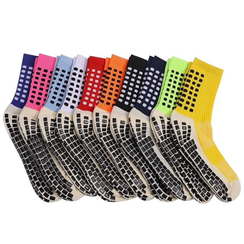 Heldere jacquard voetbalsokken met antislip onderkant