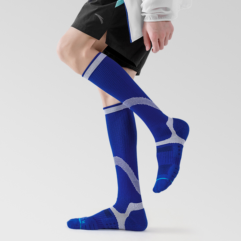 Heldere jacquard compressiekousen voor buitengebruik