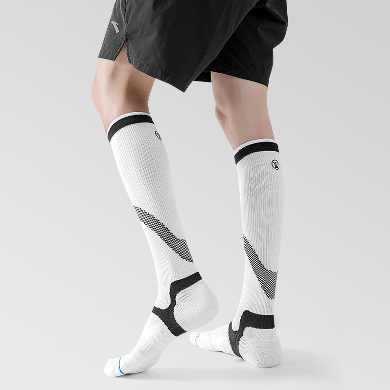 Heldere jacquard compressiekousen voor buitengebruik