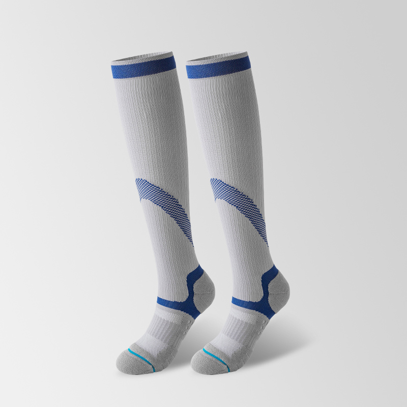 Heldere jacquard compressiekousen voor buitengebruik