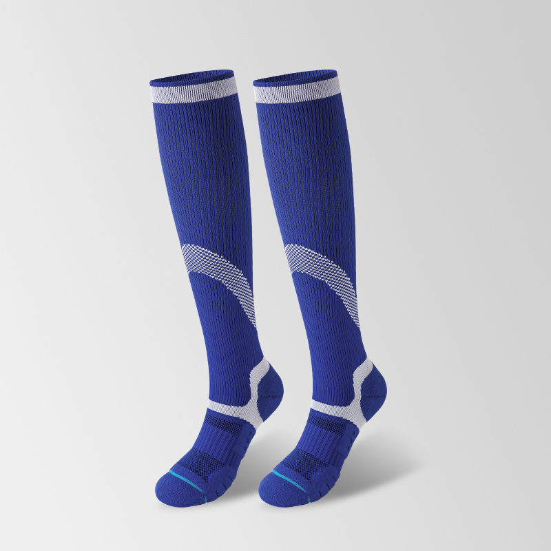 Heldere jacquard compressiekousen voor buitengebruik