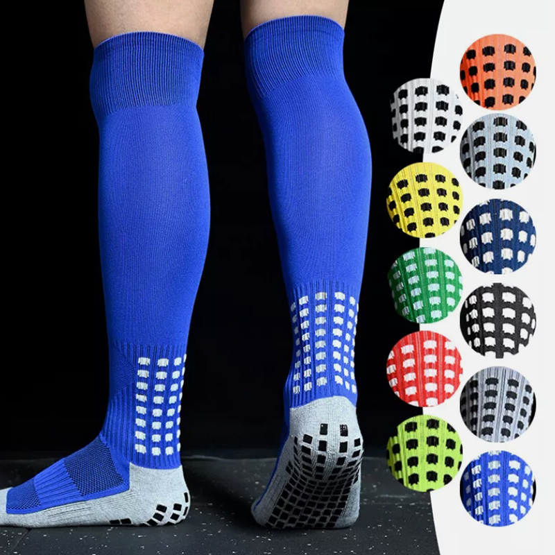 Sterke ademende voetbalsokken met antislip onderkant