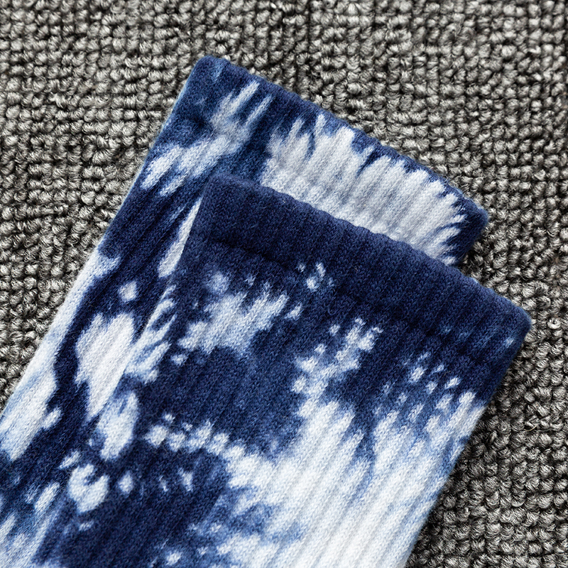 Katoenen sportsokken met tie-dye, halfhoge kuit