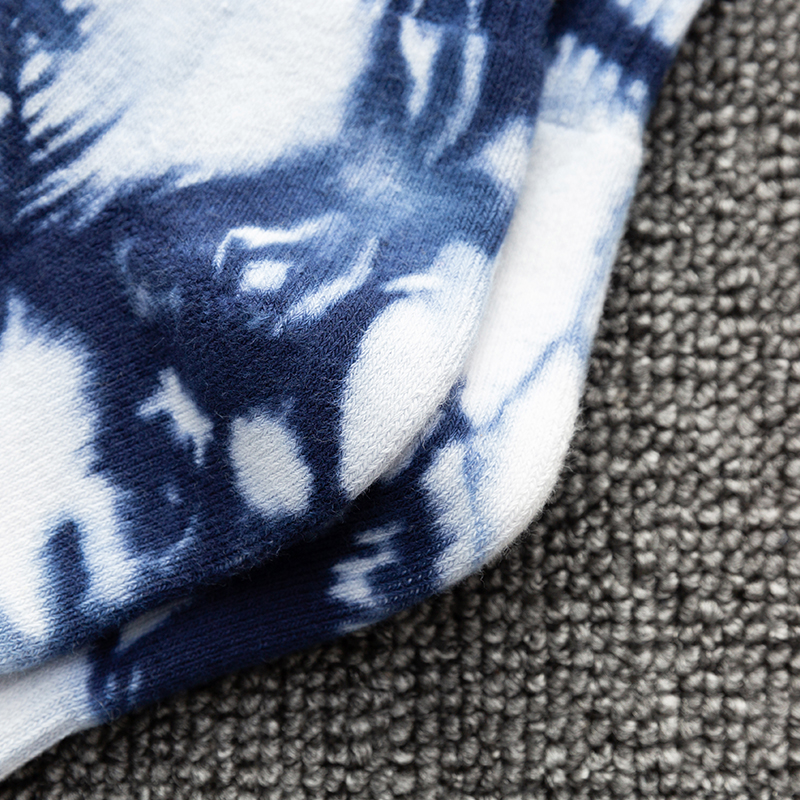 Katoenen sportsokken met tie-dye, halfhoge kuit