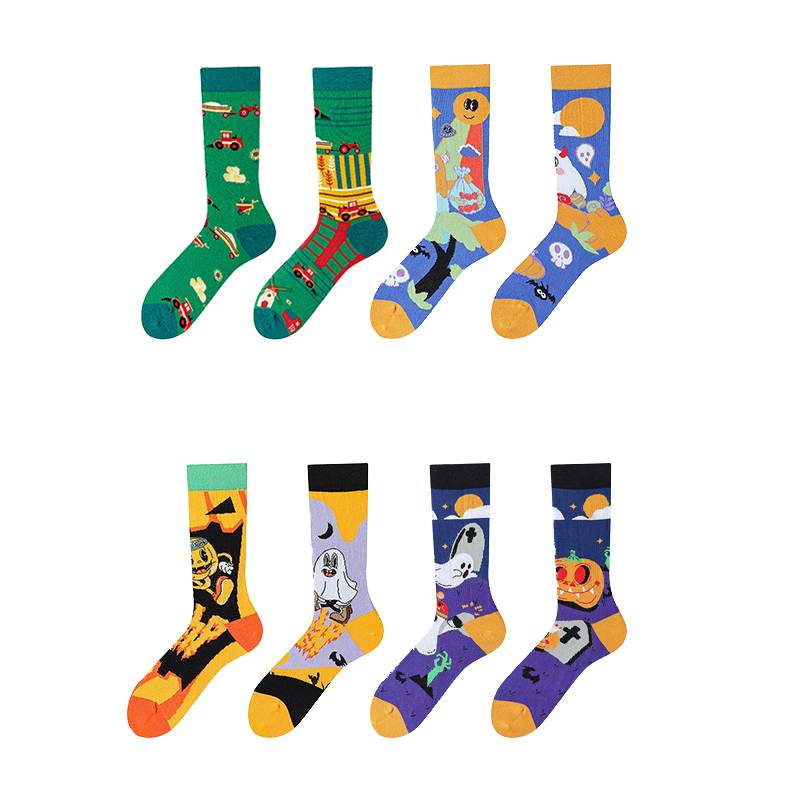 Leuke jongenssokken met bloemmotief