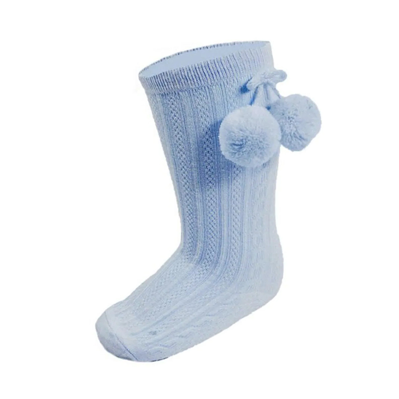 Babysokjes met bontbaldecoratie