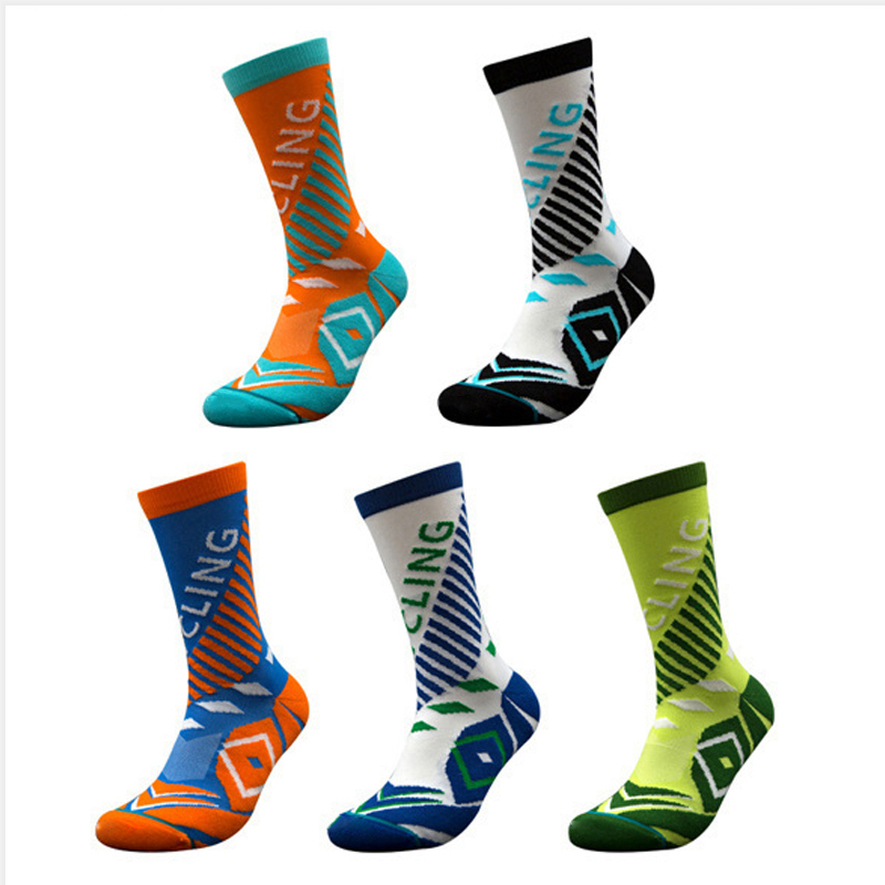 Outdoor fietssokken van nylon jacquard
