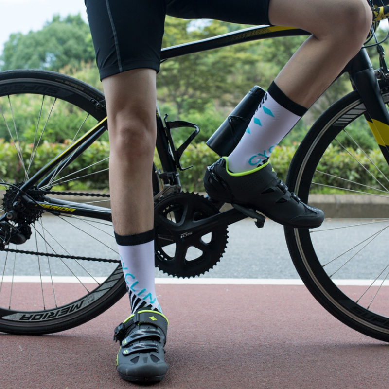 Outdoor fietssokken van nylon jacquard