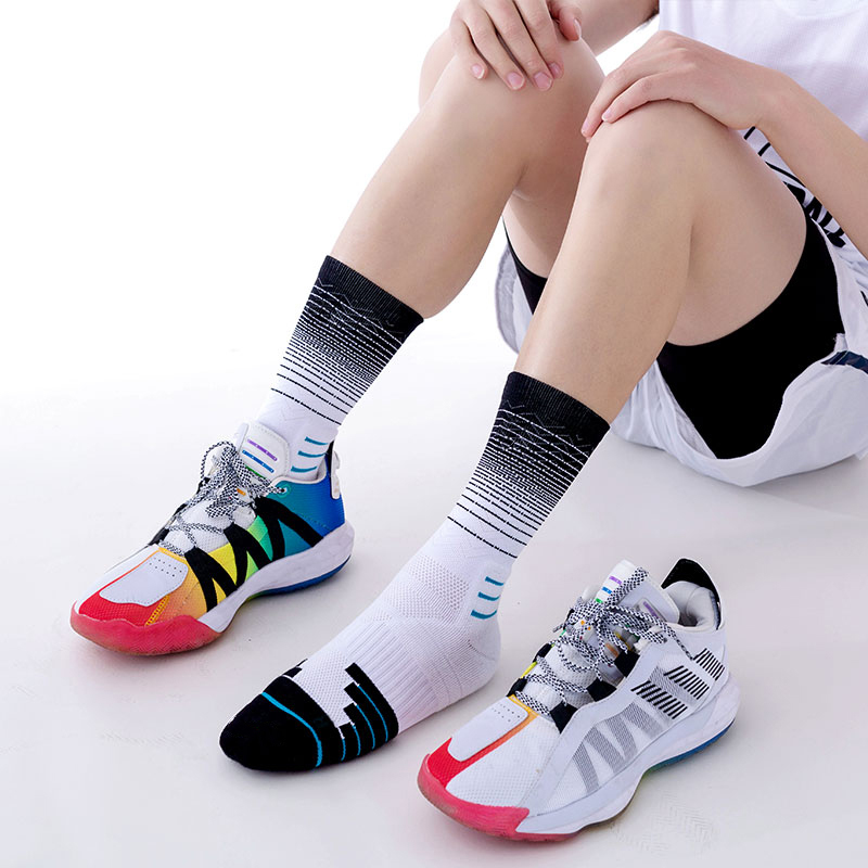 Basketbal sneldrogende nylon badstof sokken