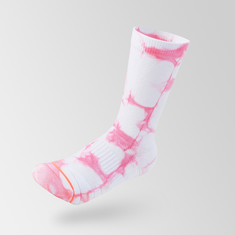 Tie-dye katoenen sportsokken tot halverwege de kuit