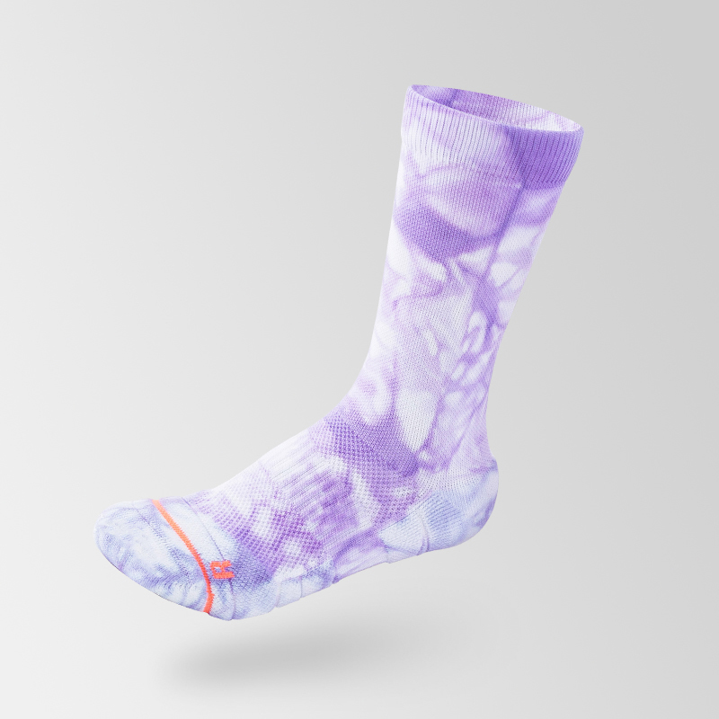 Tie-dye katoenen sportsokken tot halverwege de kuit